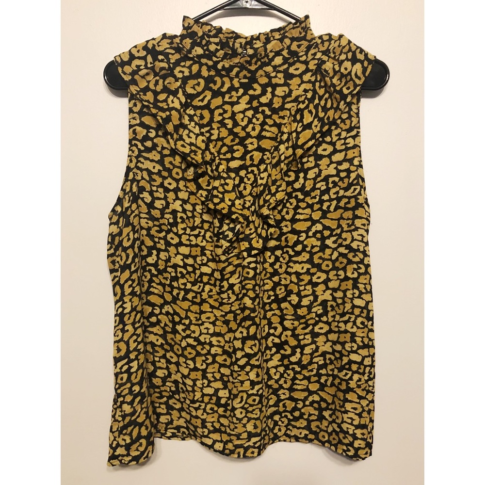 Who What Wear Printed Ruffle Tank // XL